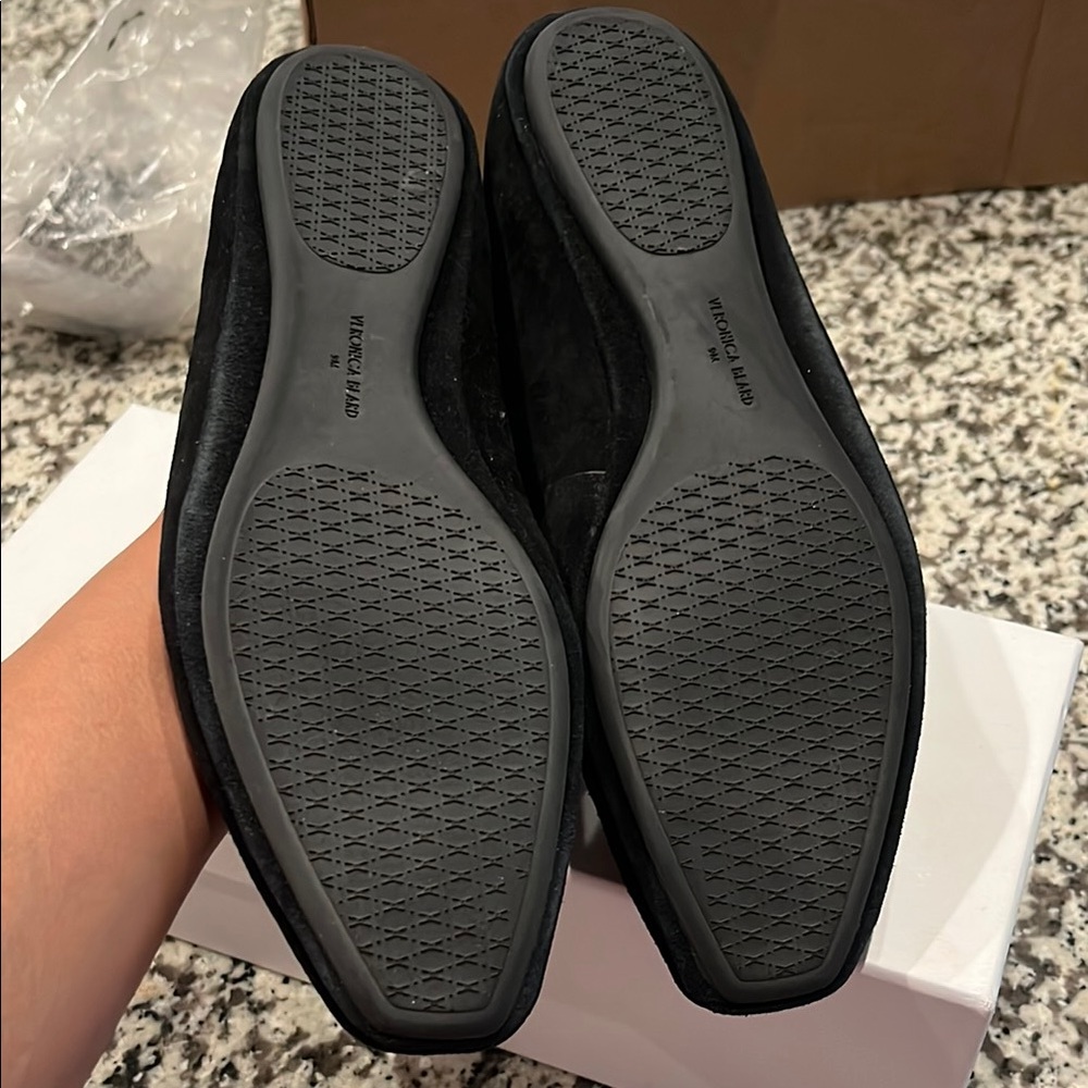 Veronica Beard Beatrix Suede Ballet Flat Black - Picture 3 of 5